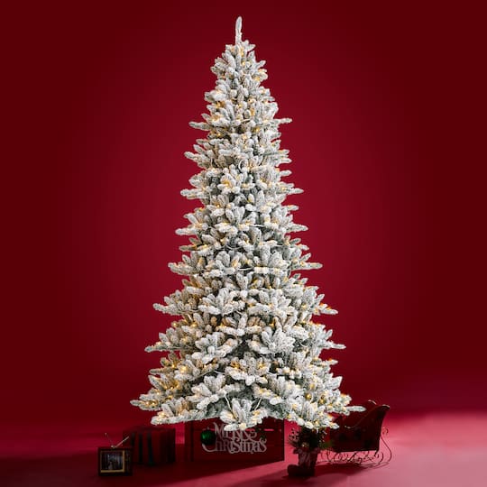 9ft. Pre-Lit Full Fir Artificial Christmas Tree, Warm White LED Lights
